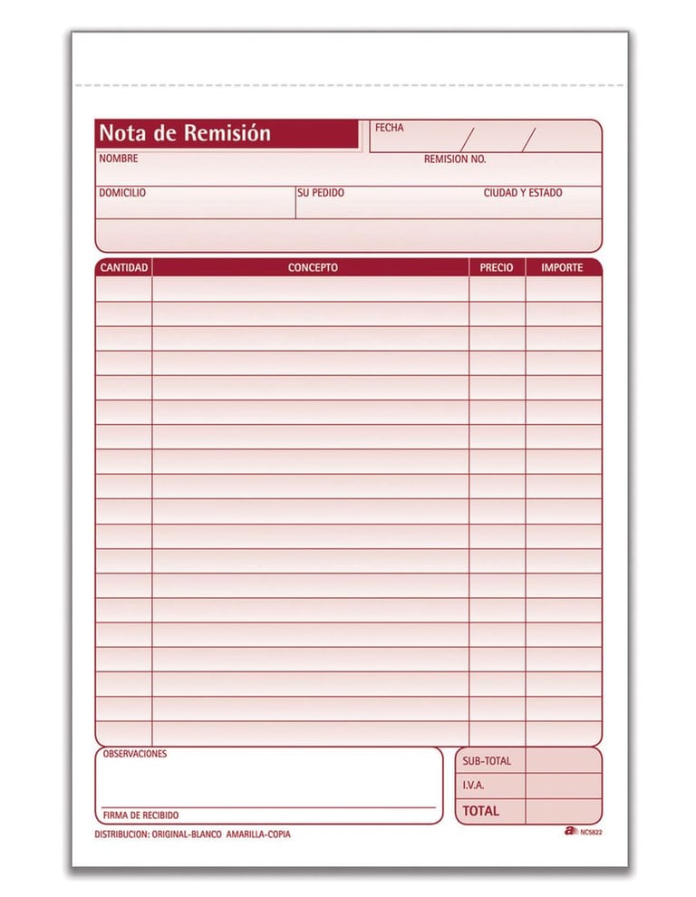 AvantiRed fabrica notas sencillas de remision