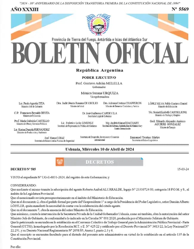 Publicar Boletín Oficial Tierra Del Fuego 2026
