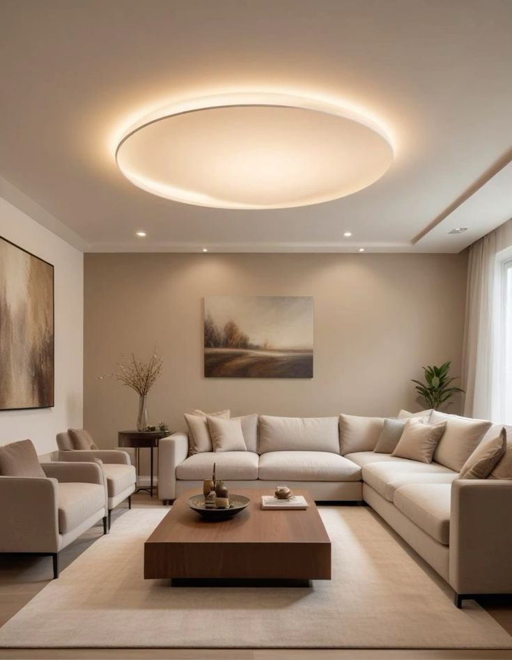 asma tavan ile derinlik kazandırılmış iç mekân