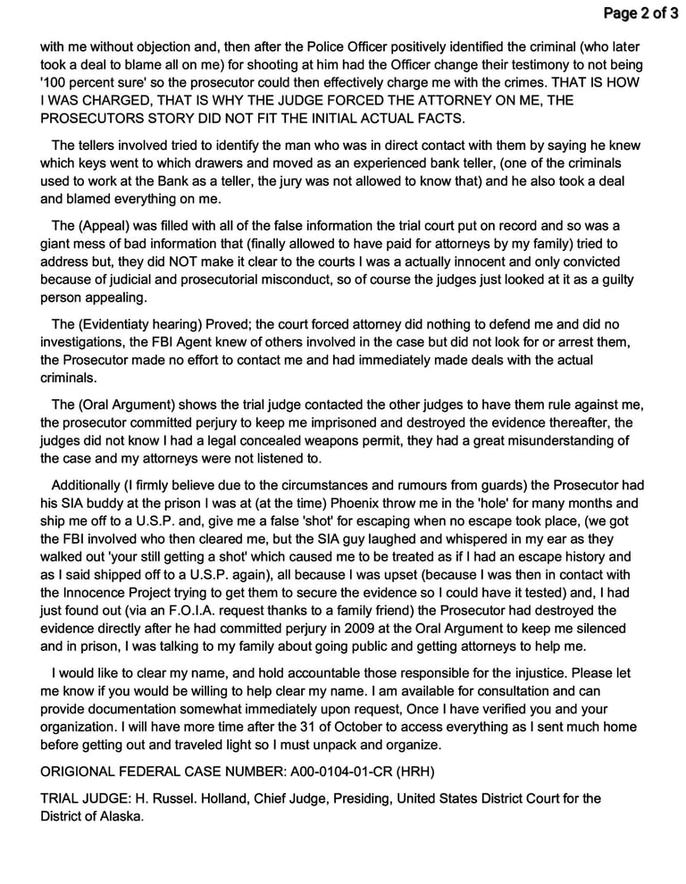 FBI DOJ Call to action Fourteenth Amendment violations. Page 2 of 3.