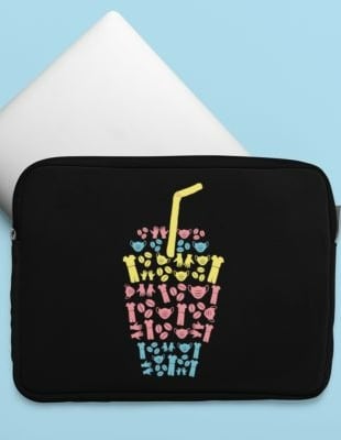 Coffee Scrub Rubber Gloves Laptop Sleeve