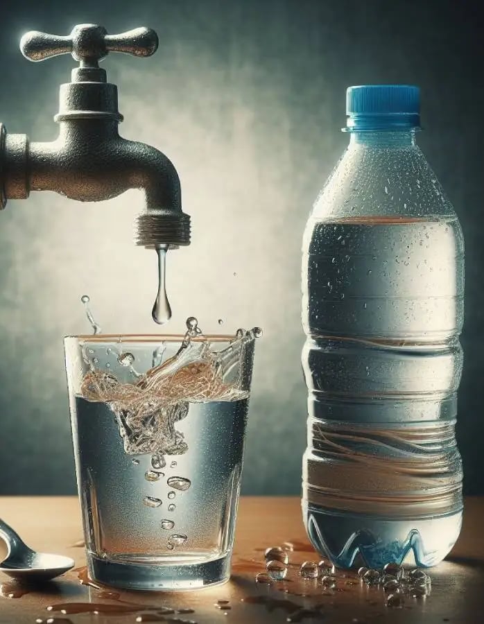 Eau du robinet vs Eaau en bouteille