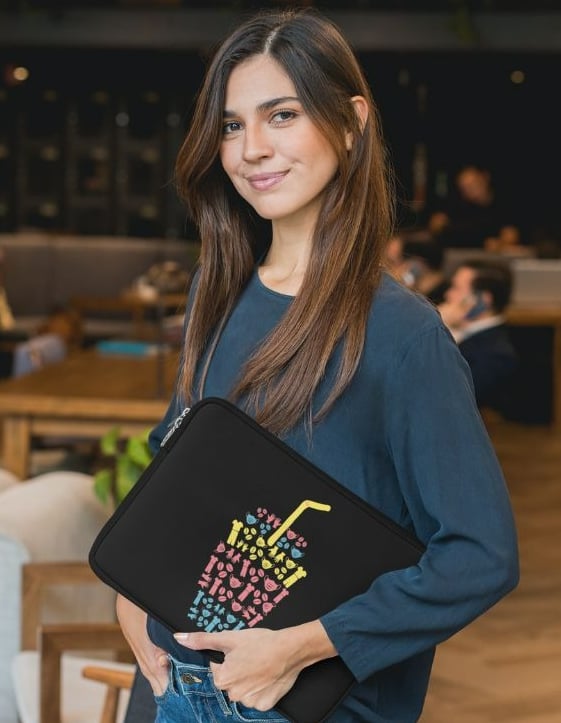 Coffee Scrub Rubber Gloves Laptop Sleeve