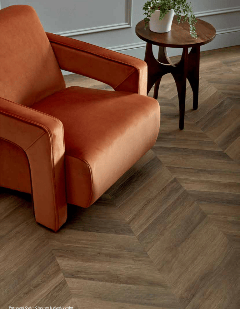 Chevron vinilinės grindys