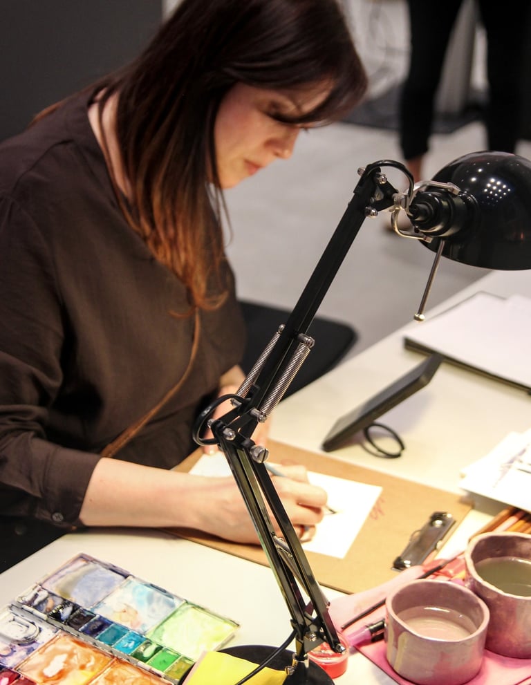 Gästeportraits, live gezeichnet während eines Netzwerk Events