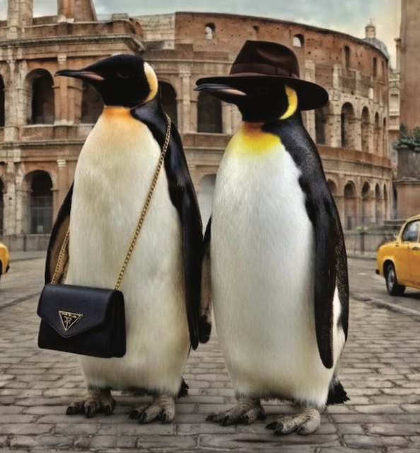 Penny with her new Prada purse