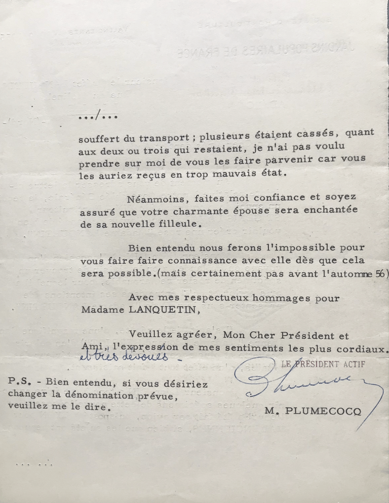 la rose Madame lanquetin 1955