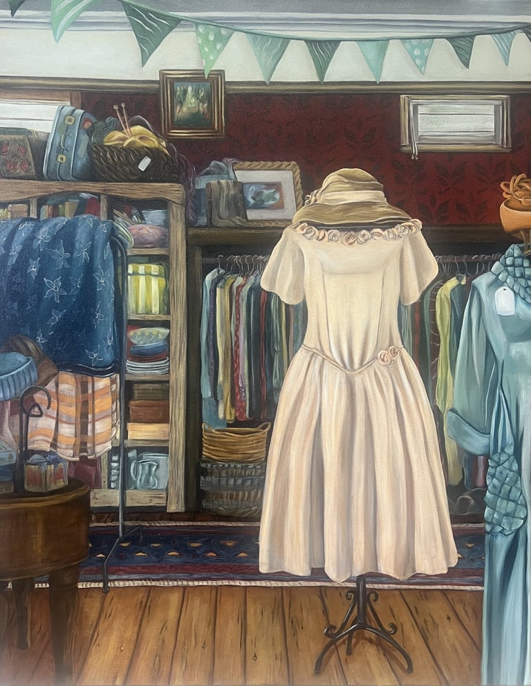 The dreams she had held, never truly left her heart. Oil on linen. 84 x 66 cm.