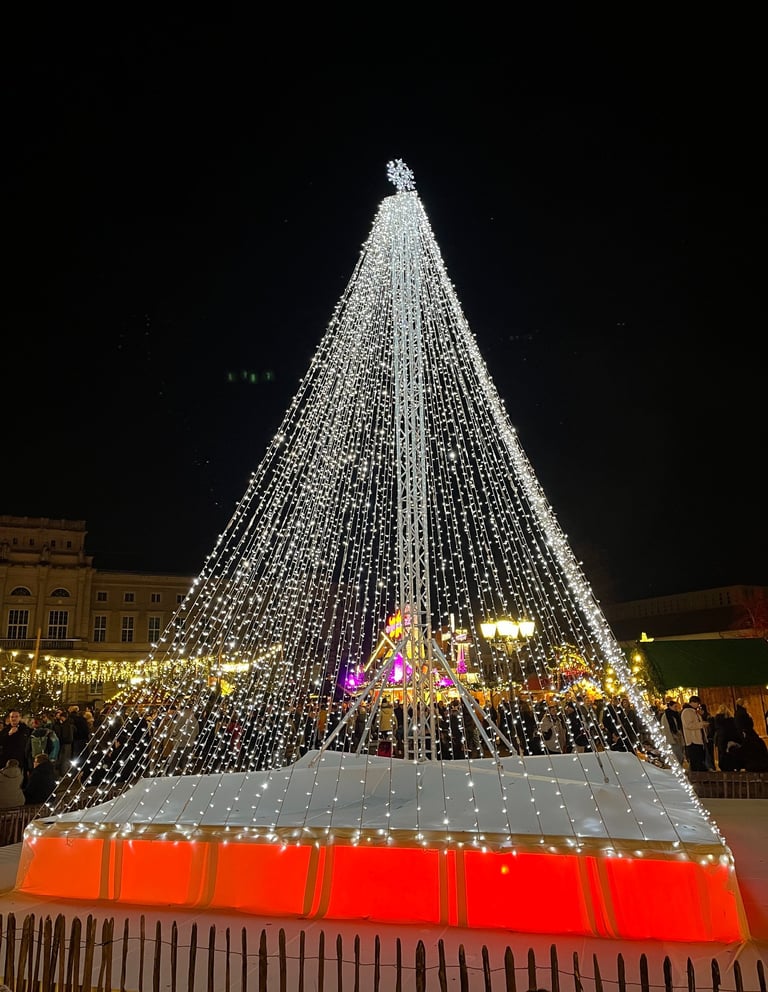 Arty symbolic Christmas tree in Karlsruhe