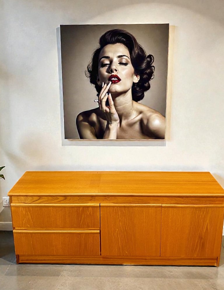 Morris of Glasgow Mid-Century Modern medium sideboard, vintage 1960s–70s MCM teak media unit and storage cabinet, stylish ret