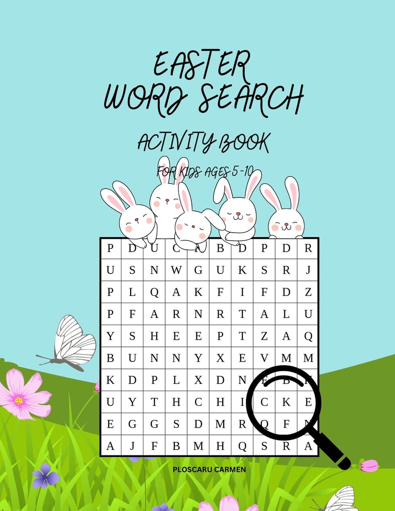 Easter Word search activity book for kids ages 5-10 eternalsoulwriter.com
