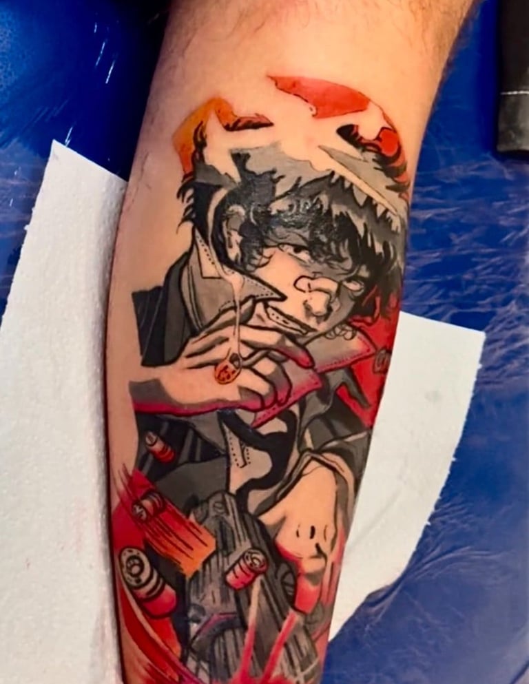 Tatuaje estilo anime en brazo – tatuador en Valencia