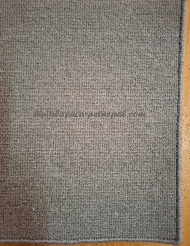 Hand-knotted rug sample with cut pile made from premium Tibetan Highland wool - Back Side