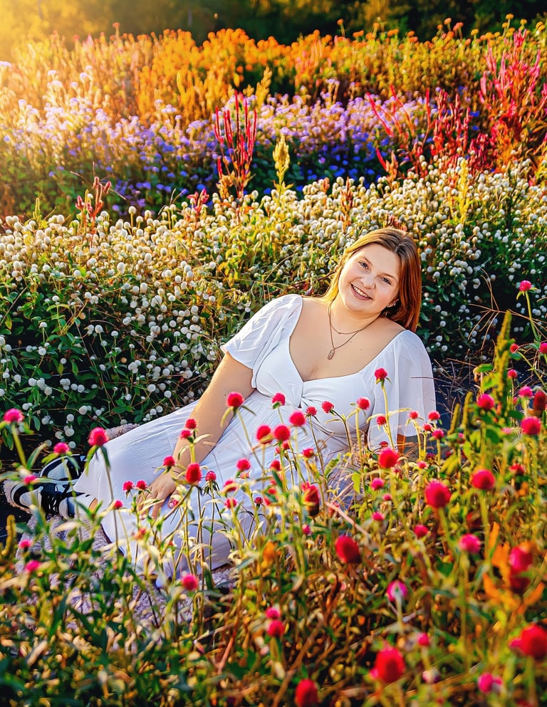 Elizabethtown PA Senior pictures at Country Joy Flowers by a Lancaster PA senior picture photographer