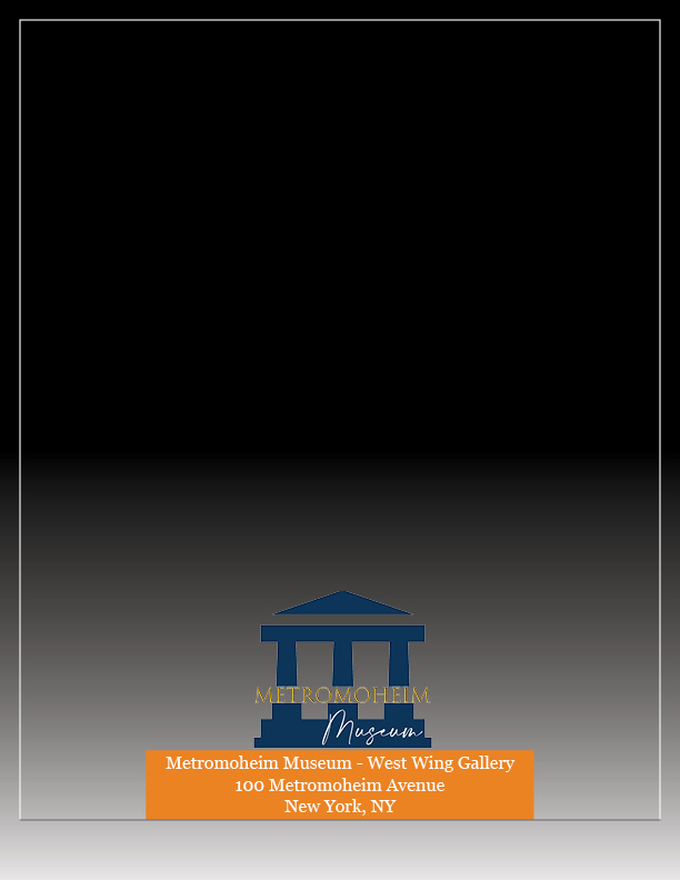 Back cover for Art Talk catalog for the Metromoheim Museum. The page features the museum's logo and address.