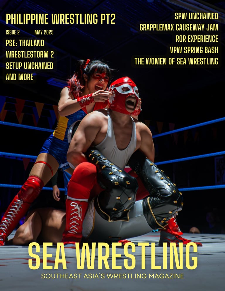 Front cover of Sea Wrestling issue 2 featuring super friends
