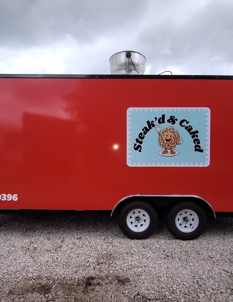 Image of drivers side of food trailer