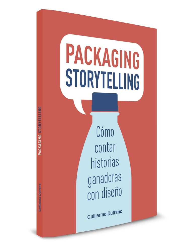 tapa del libro packaging storytelling de guillermo dufranc