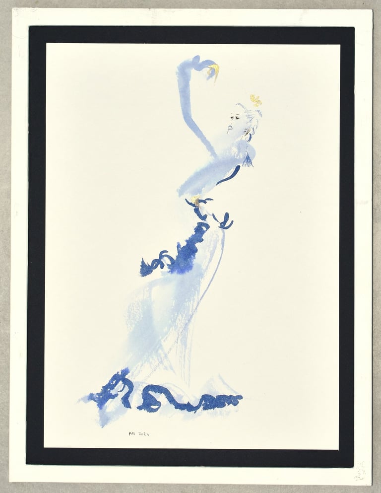 flamenco dessin à l'encre ink drawing Sète