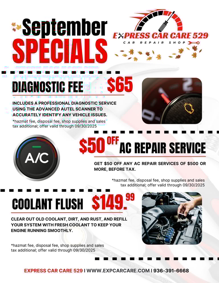 a flyer for a special offer for a special offer
