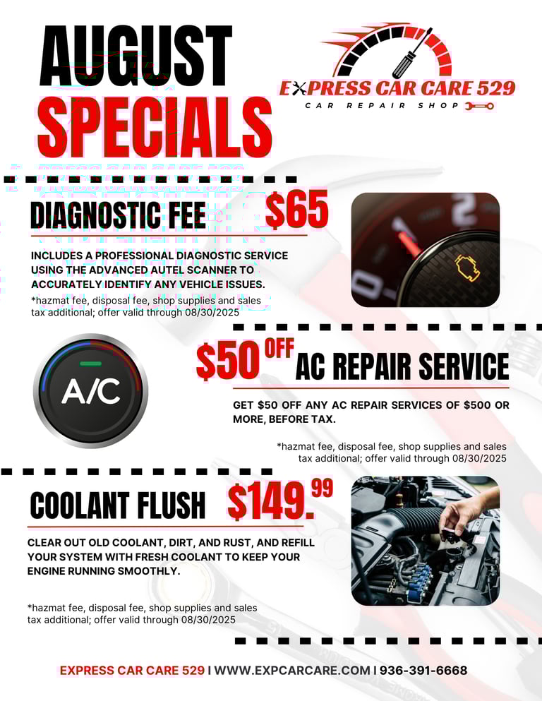 a flyer for a special event with a special offer