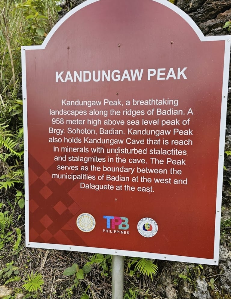 Kandungaw Peak Sign