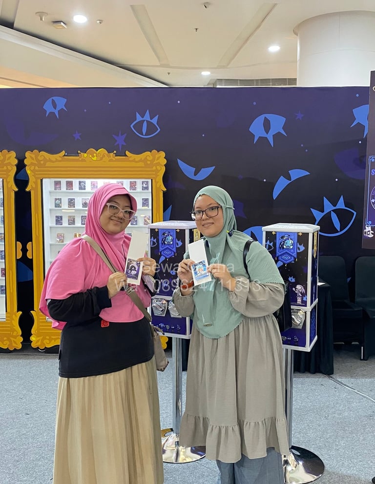 Sewa mesin gacha kartu event indonesia