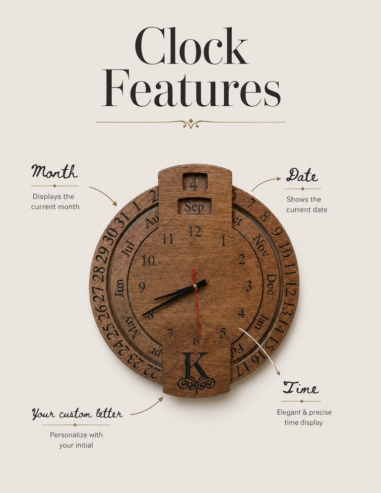 Custom clock woodworking
