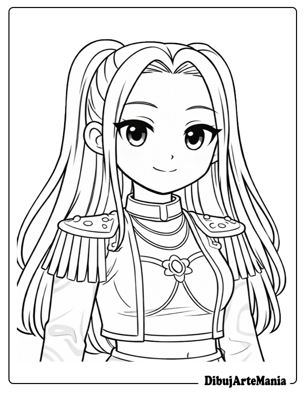 Dibujo para colorear de las guerreras K-POP Demon Hunter