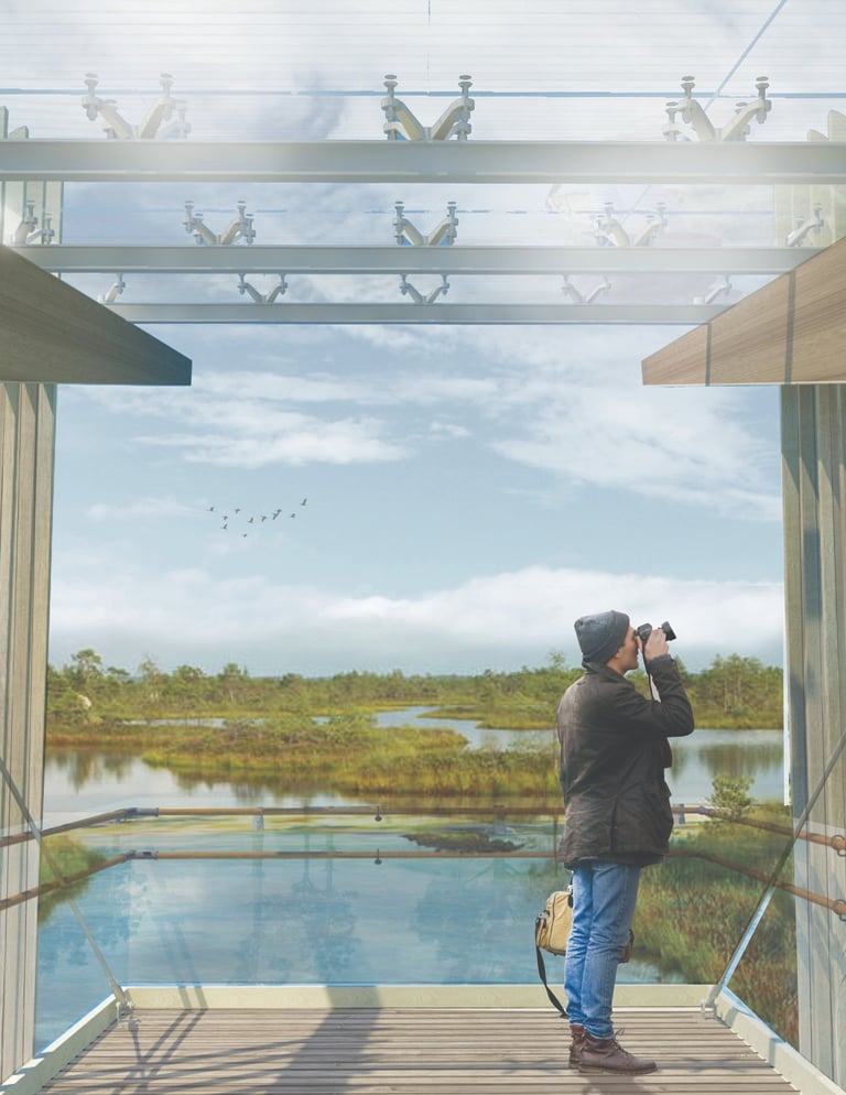 A rendering of an observation tower