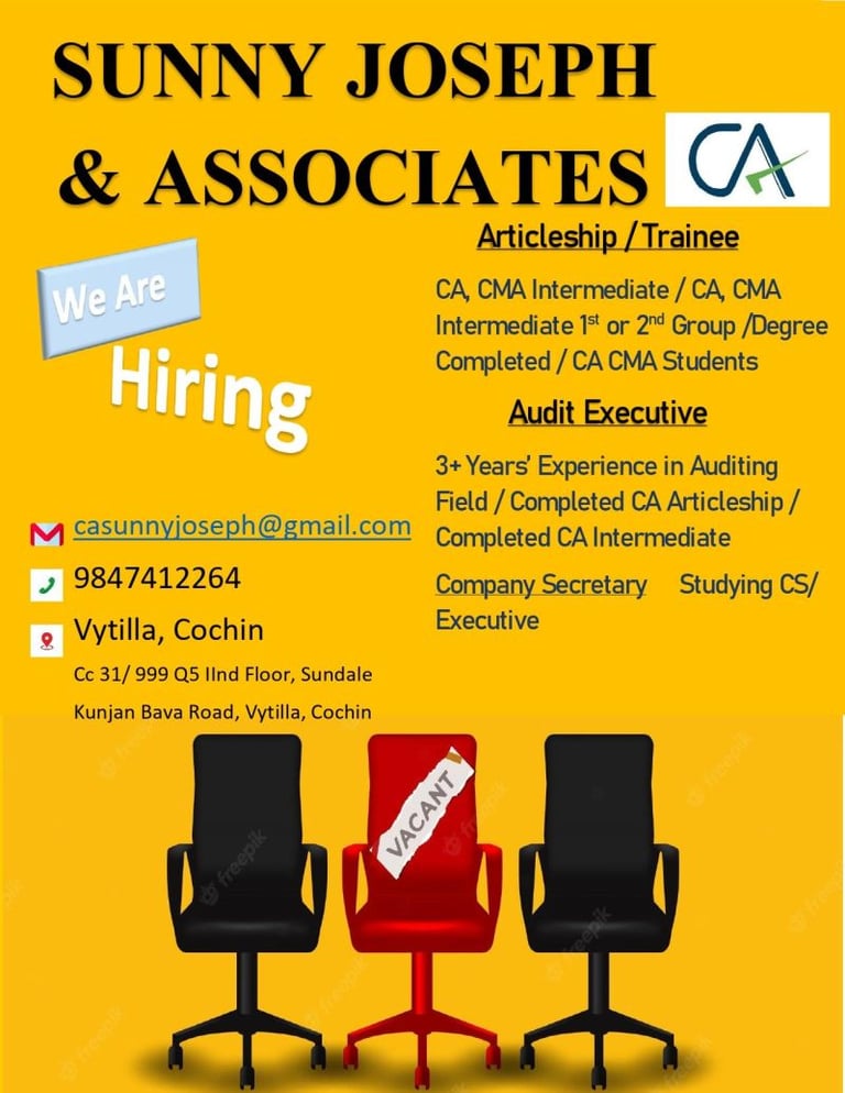 best CA firm in kochi for articleship chartered accountants