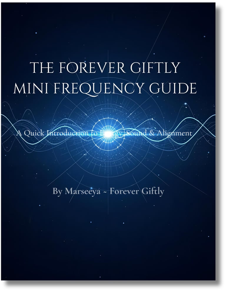 a book cover of the book, the forever giftly frequency