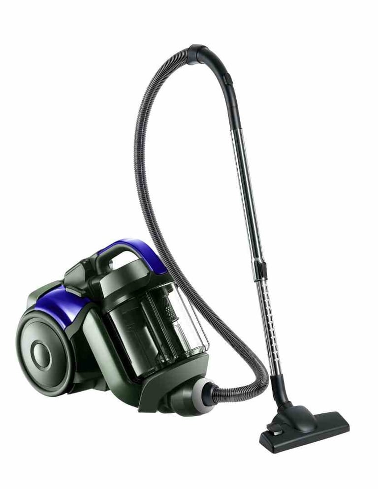 Aspirateur cyclonique noir et bleu