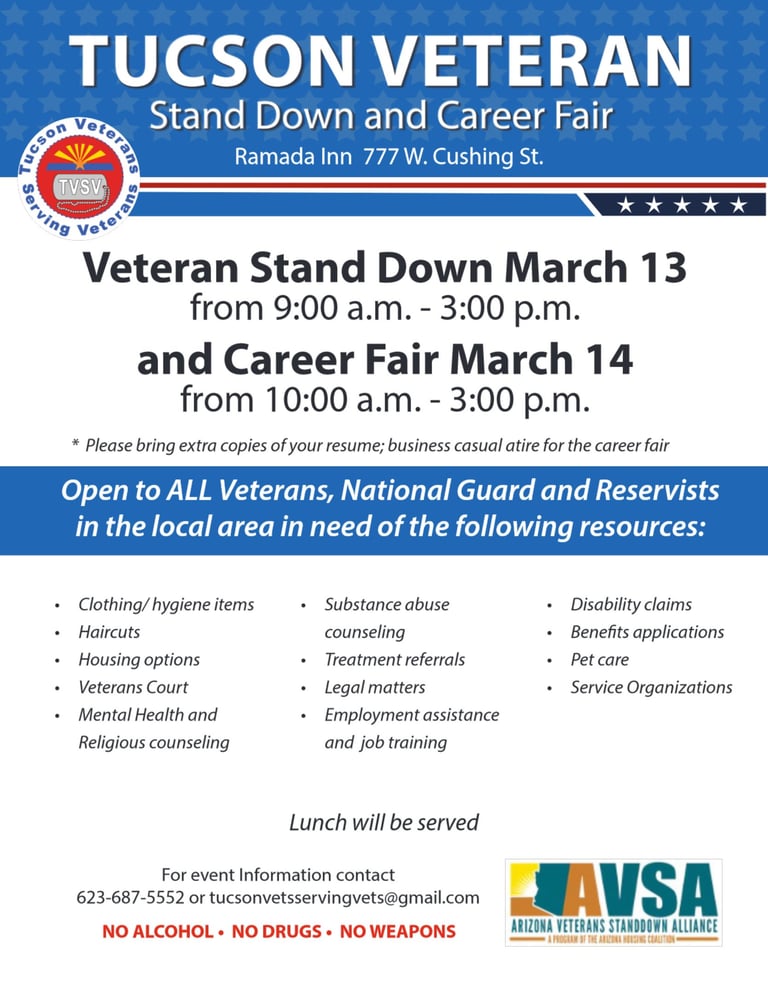 Veteran Stand Down Event Flyer