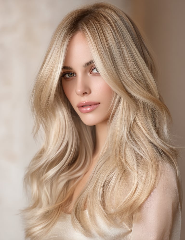 Natural blended hair extensions with soft movement
