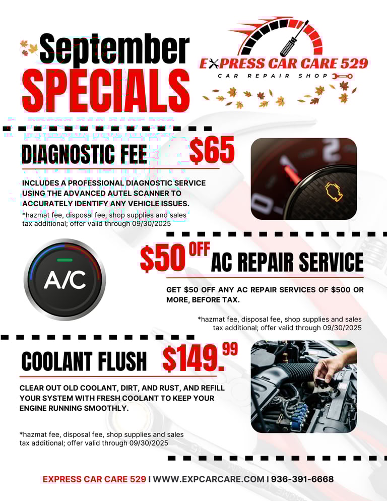 a flyer for a special offer for a special offer