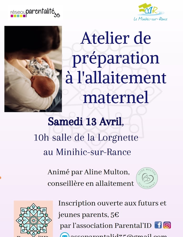 Affiche de l'atelier de préparation à l'allaitement maternel