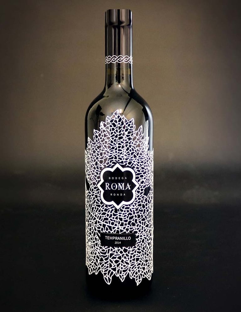 Wine bottle on dark background