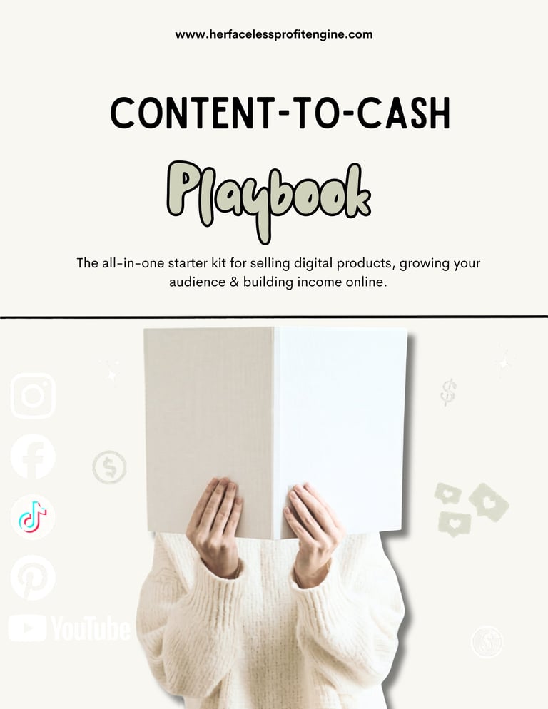 Content-to-Cash Playbook for selling digital products and building online income.