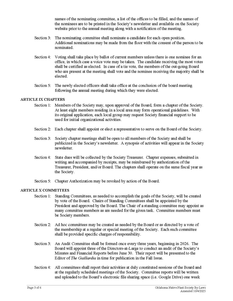 2025 By-Laws, page 3 of 6
