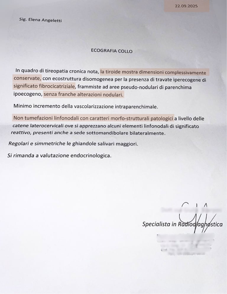 Esame Ecografico Settembre 2025