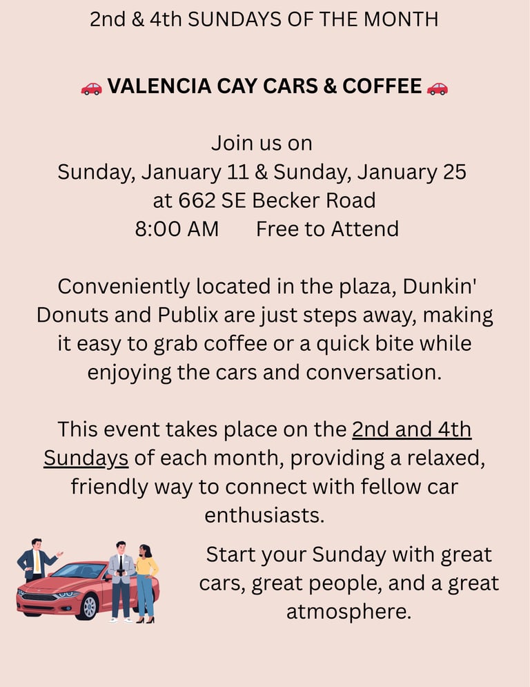 A flyer for a classic British car meet up 