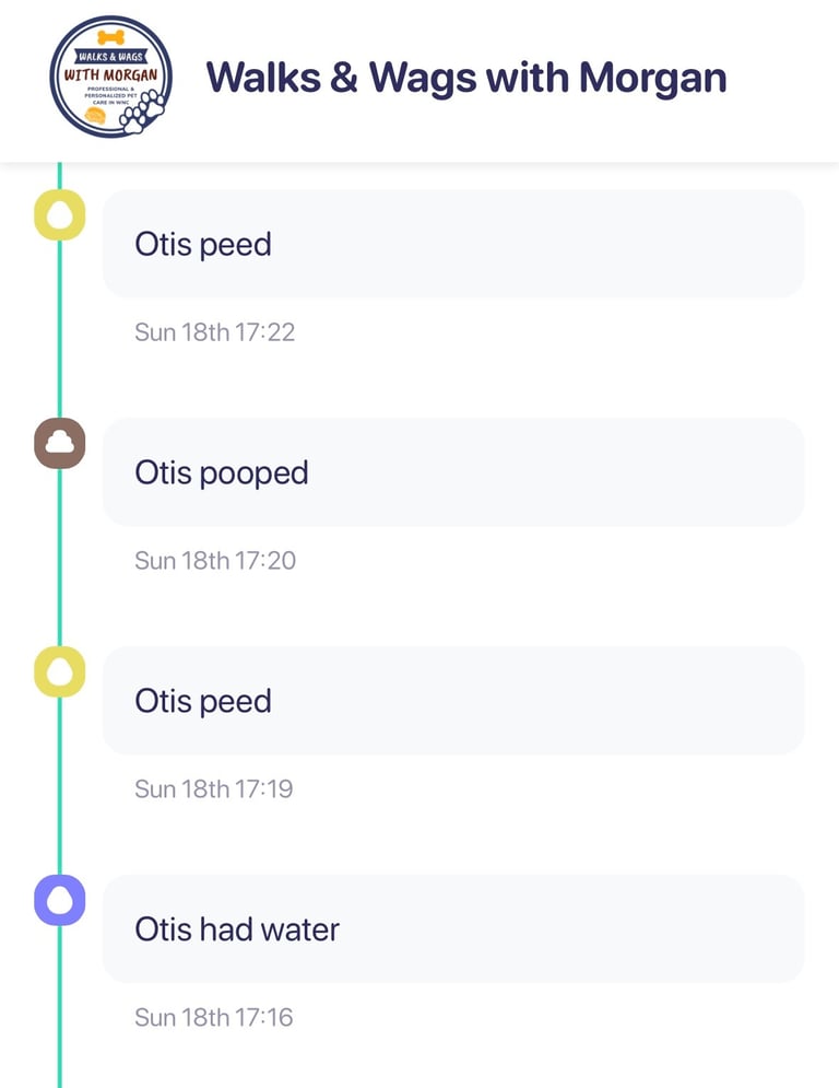 a screenshot of a report card in the Walkies app
