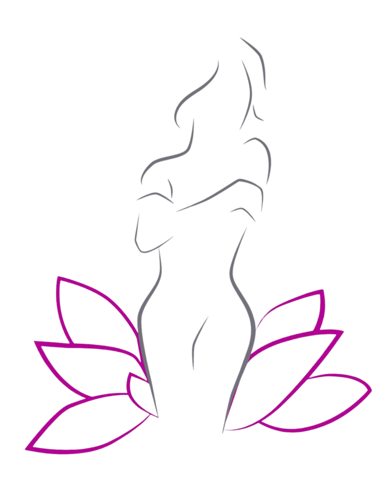 Logo de ginecólogo en San Miguel de Allende con silueta de mujer embarazada