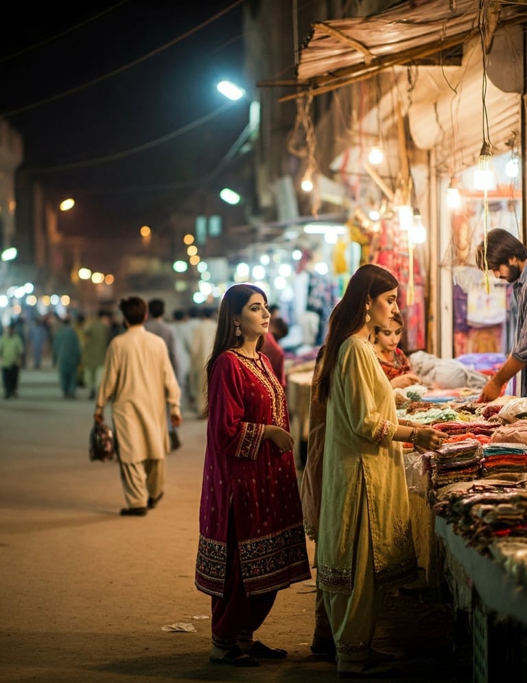 Women shopping at nathiagali bazar