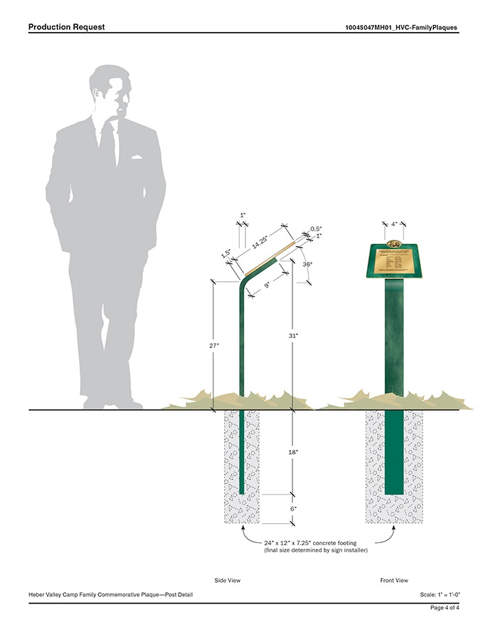 Heber Valley Camp Commemorative Plaques—Post Detail