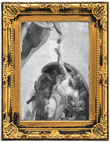 cuadro la creación de Adán