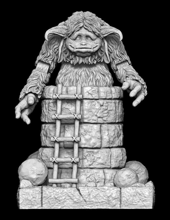 Fantasy creature character sculpture digitally sculpted for professional 3D sculptural services