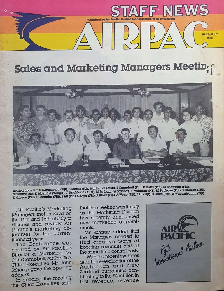 Origins of Air Pak Freight Services - Mahendra Bhagwan, Marketing Manager from AIRPAC STAFF NEWS 1985