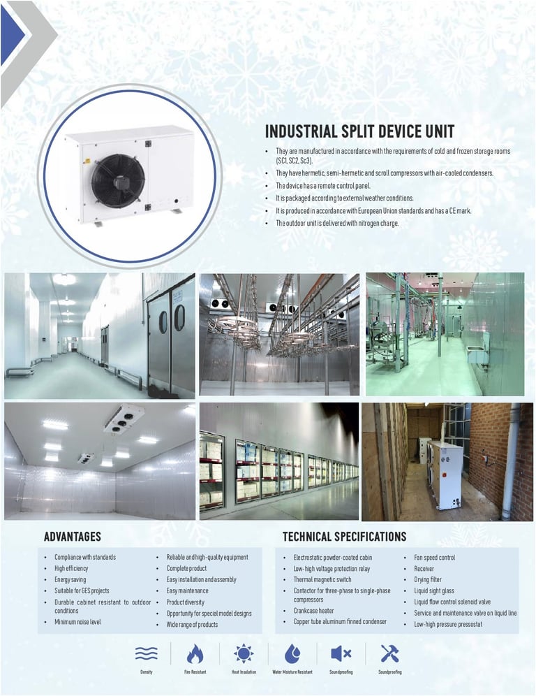 Cooling units for Cold Room and Freezer Room